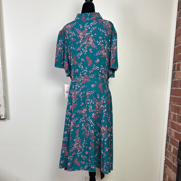 Nanette Lapore belted pin tuck detail midi dress plus size 22W - Picture 3 of 9